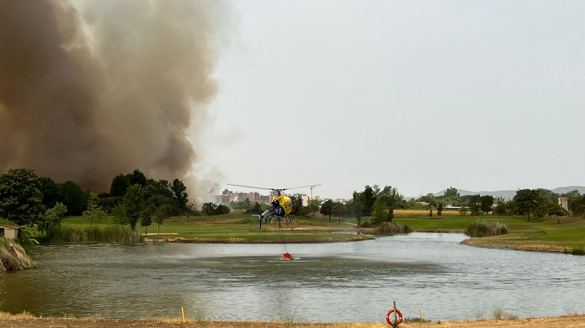 Palomarejos Golf colabora en la extinción de un incendio